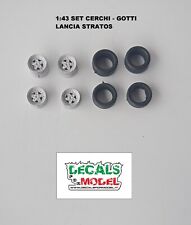 1:43 SET 4 CERCHI LANCIA STRATOS - FERRARI 308 GOTTI 5 RAZZE IN METALLO + GOMME