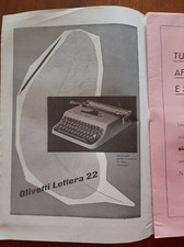 PUBBLICITÀ OLIVETTI LETTERA 22, olio FIAT, DEL 1953