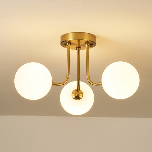 Plafoniera moderna oro globi - plafoniera,