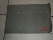 HONDA CIVIC AERODECK  - LIBRETTO USO E MANUTENZIONE 1998 BUONE CONDIZIONI 