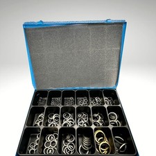 Guarnizione idraulica, anello Usit, acciaio zincato/olio 235 pezzi assortimento set!