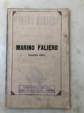 Raro libretto d'opera Marino Faliero Gaetano Donizetti metà 800
