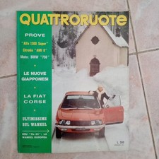 Rivista Quattroruote Gennaio 1971 La Fiat Corse Le Nuove Giapponesi
