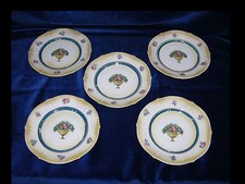 5 Piatti Bordo Blu Decoro