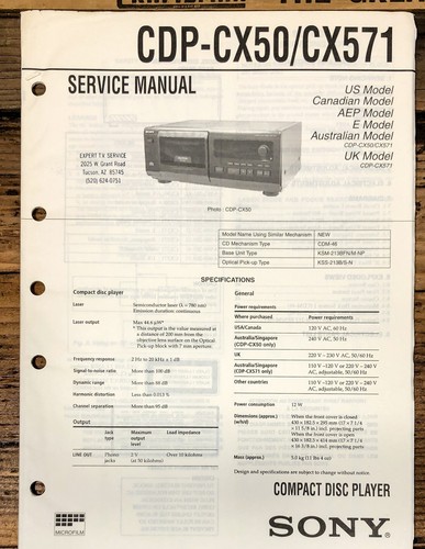 Sony cdp cx50 - sony, cdp-cx50