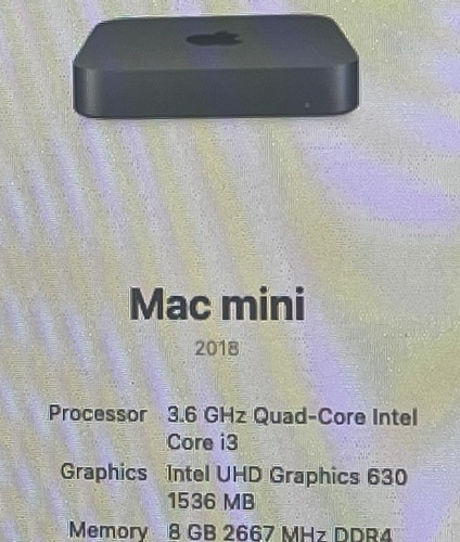 Apple mac mini - a1993, 2018