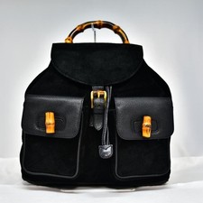 GUCCI Zaino Bambù Pelle