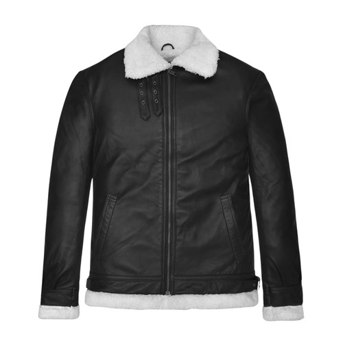 Giubbotto uomo nero - b3, pelle