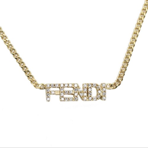 Collana fendi logo cristallo - collana,
