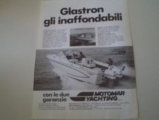 advertising Pubblicità 1985 MOTOMAR YACHTING GLASTRON