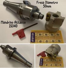 Fresa Inserti D.50mm+N5 Inserti MITSUBISHI APMT1604+Mandrino ISO40..non SANDVIK