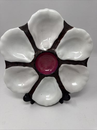 Antique oyster plate - 9",
