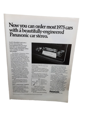 Vintage 1974 panasonic car - 1974,