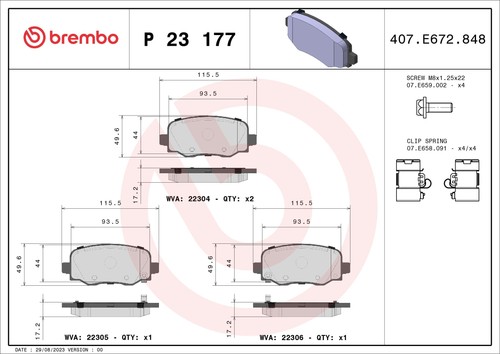 Set pastiglie freno 177 - freno,