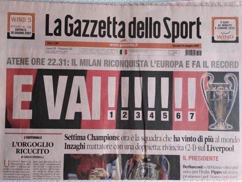 Gazzetta dello sport milan - dello,