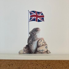 Cute Mouse with UK Flag Wall