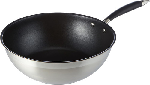 Padella wok acciaio - da, in