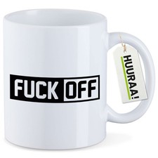Tazza caffè fuck off scritta