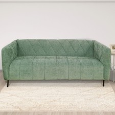 DIVANO 3 POSTI IN TESSUTO VERDE