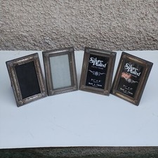 CORNICi PORTAFOTO PLACCATO IN ARGENTO 13X9- SUPPORTO DA TAVOLO Set vintage