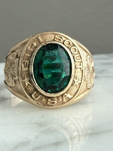 Anello vintage girl scouts 10k - girl,