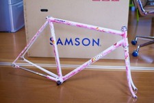 Telaio bicicletta COLUMBUS Columbus SAMSON NJS Sakura colore marmo bordo oro logo