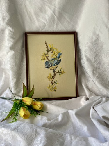 Quadro con cornice ricamato - , a