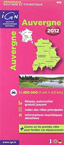 Auvergne carte regionale - carte,