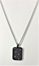 Collana uomo acciaio con - in,