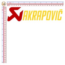 Akrapovic sticker sponsor cropped pvc adesivi moto casco 1 pezzo size cm. 25 