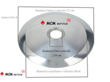 Lama per affettatrice 220-25,4 - 4 - 180 H 15,5  RASSPE Made in Italy