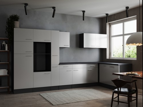 Cucina blend angolare grigia - cucina,