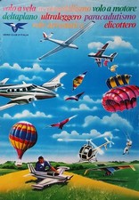 1990ca * Manifesto Originale "Aero Club Italia, AeCI - Attività - Anonymous" Ita