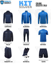 KIT SILVER CALCIO LEGEA - 9 PEZZI CON GIUBBOTTO