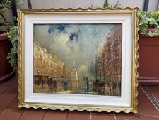 COPPIA DI DIPINTI AD OLIO SU TELA - SCUOLA PARIGINA - XX SECOLO - FIRMA ROSSELLI