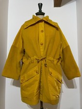 WEEKEND by MAX MARA Cappotto Coat Lungo Yellow Wool Lana size ita 40