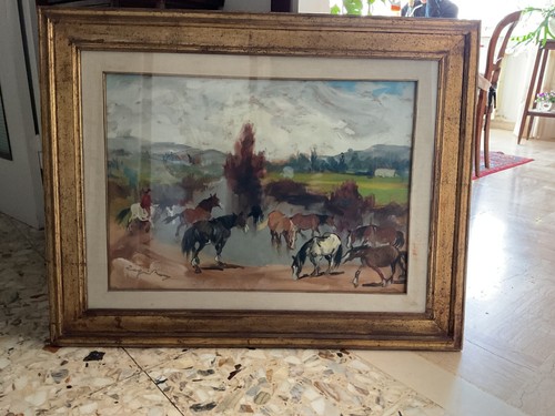 Ragni basso quadro olio su - quadro,