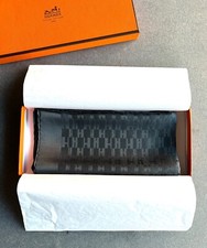 Pochette Hermès originale fazzoletto da taschino seta grigio pocket square