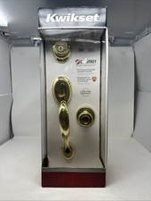Kwikset Dakota Maniglie Monocilindriche in Ottone Lucido con Manopola Tylo e SmartKey