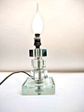 Lampada - abat-jour vetro cristallo e ottone anni 50 vintage