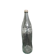 1L Coca-Cola glass bottle With Lid Arabic French ACL script soda contour clear