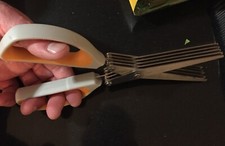 FORBICI 5 LAME CUCINA ACCIAIO TRITA TAGLIA FORBICE VERDURA AFFETTA TRITA FOGLI