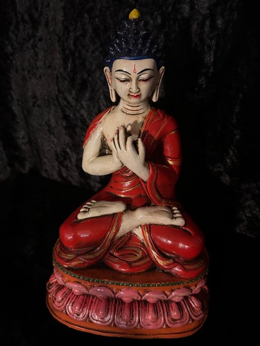 Clay buddha statue 33cm - statue,