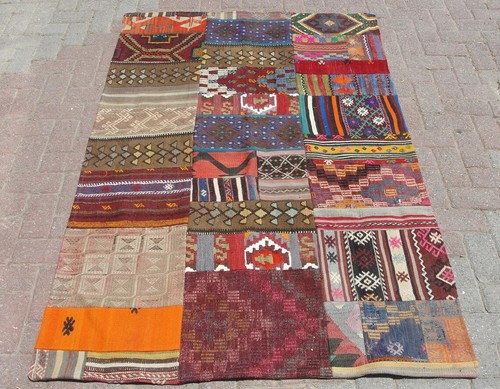 Tappeto kilim patchwork area