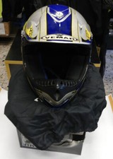 CASCO CROSS VEMAR VRX4 COL. BLU/ARGENTO/GIALLO IN FIBRA TG XS