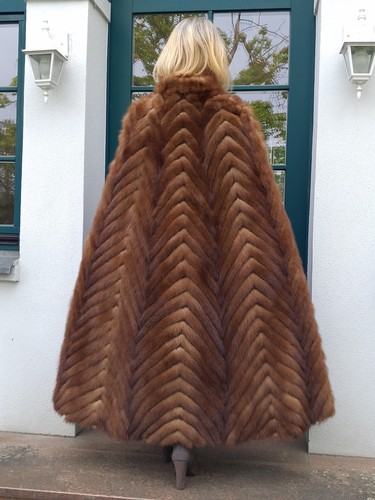 Poncho mantello pelliccia vero