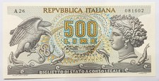 ITALY  500 LIRE ARETUSA
