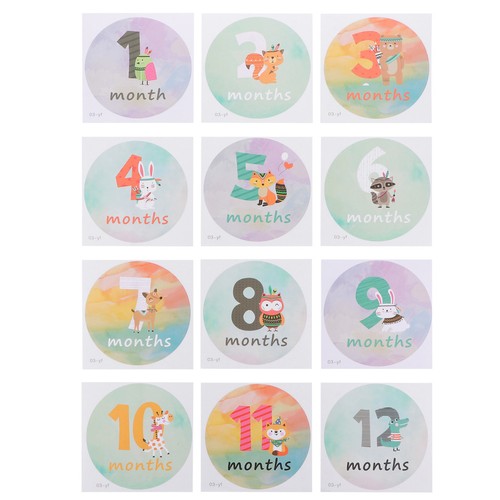 Set adesivi mensili - mensili, per