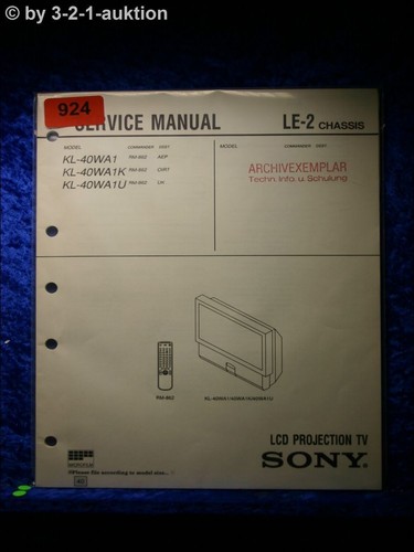 Manuale servizio sony - servizio, kl