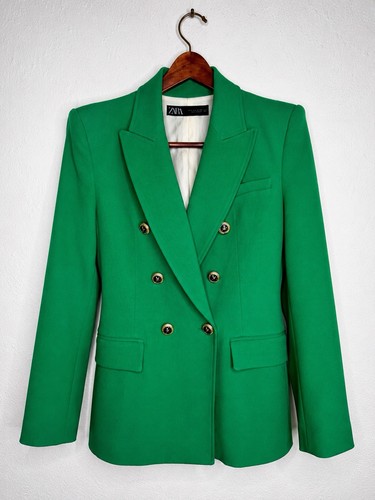 Zara green double breasted - zara,